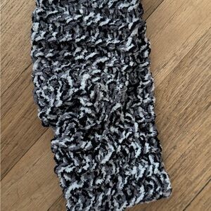 Cozy Black, Grey and White Knit headband, ear cover/muff.  Handmade!